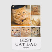 Best Cat Dad Photo Personalized  ゴルフタオル (正面)