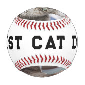 Best Cat Dad Photo Personalized Baseball 野球ボール (正面)
