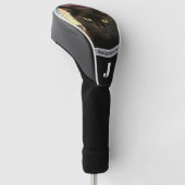 Best cat dad photo template custom black driver ゴルフヘッドカバー (アングル)