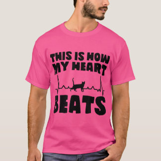 Best Cat Dad This Is How My Heart Beats Kitty Chri Tシャツ