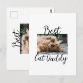 Best cat Daddy parents pet photo dad mom simple  ポストカード (正面/裏面)