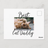 Best cat Daddy parents pet photo dad mom simple  ポストカード (裏面)
