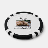 Best cat Daddy parents pet photo dad mom simple  ポーカーチップ (シングル)