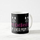 Best Cat Ever Cute Minimalist Typography Gift コーヒーマグカップ (正面右)