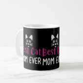 Best Cat Ever Cute Minimalist Typography Gift コーヒーマグカップ (正面左)