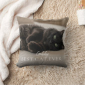 Best Cat Ever Your Pet Name And Photo  クッション (ブランケット)