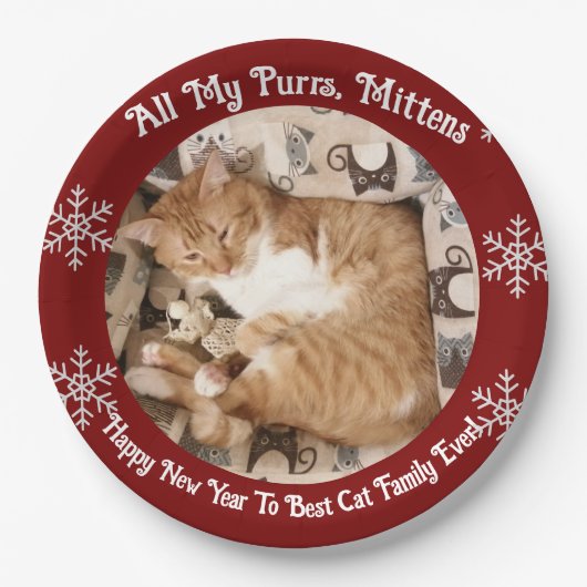 Best Cat Family Ever , Cat Photo , ペーパープレート (正面)