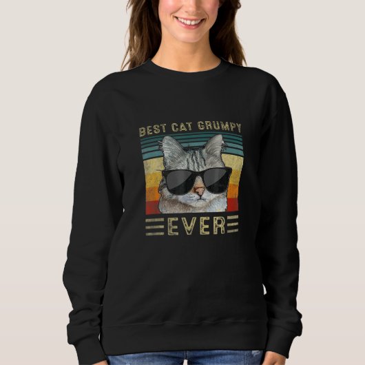 Best Cat Grumpy Ever Bump Fit Father S Day  Daddy  スウェットシャツ (正面)