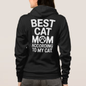 Best Cat Mom According to My Cat Gift パーカ (裏面)