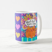 Best Cat Mom Ever Cat Lover Gift Mug コーヒーマグカップ (正面右)