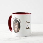 Best Cat Mom Ever Custom Funny Cute 2 Pet Photos  マグカップ (正面左)