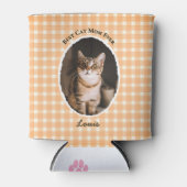 Best Cat Mom Ever Custom Funny Cute 2 Pet Photos 缶クーラー (正面)