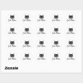 Best Cat Mom Ever Cute Funny Cat Lover Stickers ラウンドシール (シート)