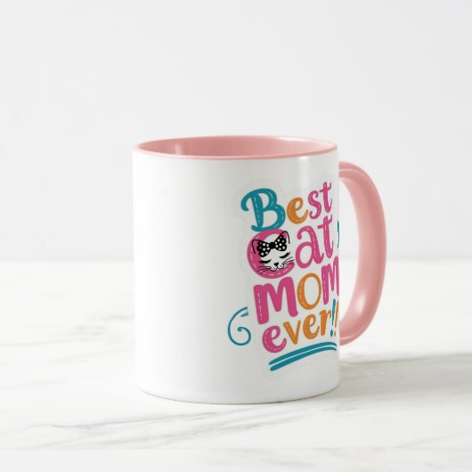 Best Cat Mom Ever Mug マグカップ (正面右)