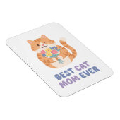 Best Cat Mom Ever Tabby Cat Graphic マグネット (右側)