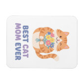 Best Cat Mom Ever Tabby Cat Graphic マグネット (横)