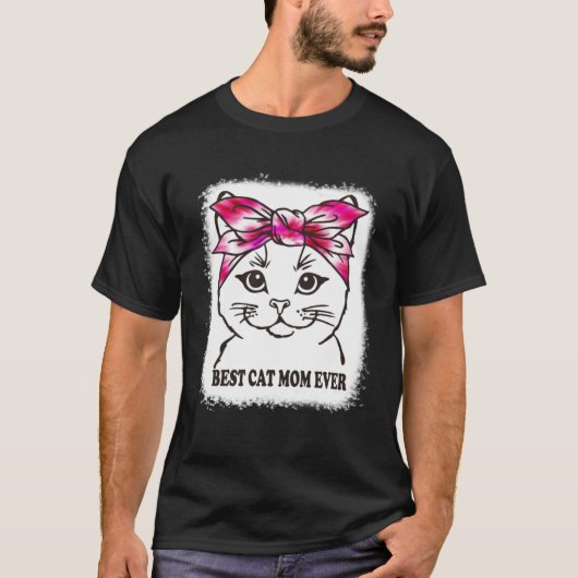 Best Cat Mom Ever Tie Dye Cat Mommy Mother s Day C Tシャツ (正面)