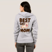 BEST CAT MOM for Cat Lovers and Pet Moms パーカ (裏面フル)
