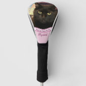 Best cat mom photo template golfer gift custom  ゴルフヘッドカバー (正面)