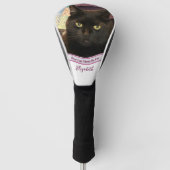 Best cat mom photo template golfer gift custom  ゴルフヘッドカバー (正面)