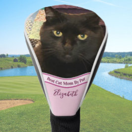 Best cat mom photo template golfer gift custom  ゴルフヘッドカバー