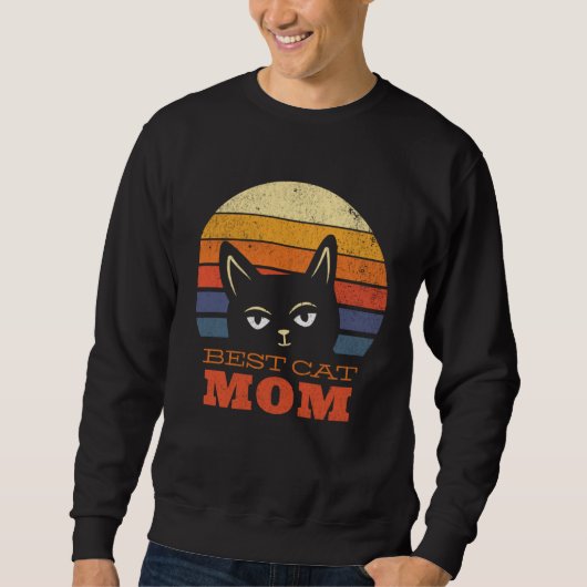Best Cat Mom Present for Mothers Day  Cute Cat  Mo スウェットシャツ (正面)