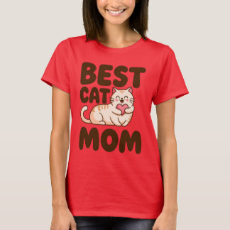 BEST CAT MOM Shift for Cat Lovers and Pet Moms Tシャツ