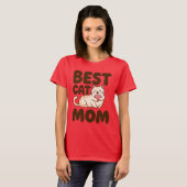 BEST CAT MOM Shift for Cat Lovers and Pet Moms Tシャツ (正面フル)