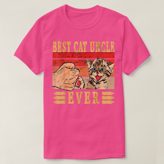 Best Cat Uncle Ever Cats Uncle Birthday Uncle Cat  Tシャツ (デザイン正面)