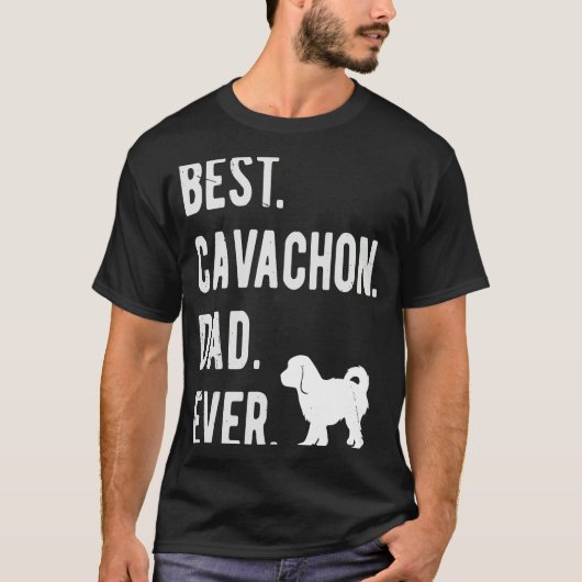 Best Cavachon Dad Ever  Mens Cavachon Dog Tシャツ (正面)