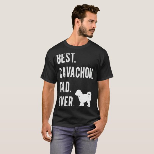 Best Cavachon Dad Ever  Mens Cavachon Dog Tシャツ (正面フル)