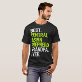 Best Central Asian Shepherd Grandpa Ever Dog Tシャツ (正面フル)