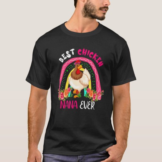 Best Chicken Nana Ever Cute Chicken Bow Tie Mother Tシャツ (正面)