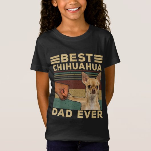 Best Chihuahua Dad Ever Tシャツ (正面)