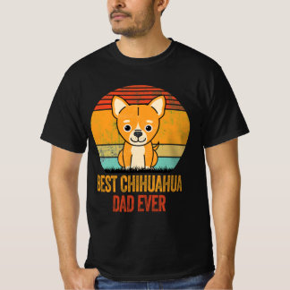 Best Chihuahua Dad Ever Vintage Distressed Tシャツ