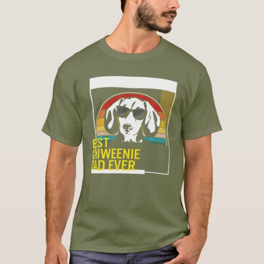 Best Chiweenie Dad Ever Father's Day Dog Dad Men G Tシャツ (正面)