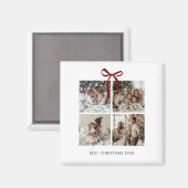 Best Christmas Ever Family Photo Collage Gift マグネット (正面/裏面)