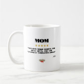 Best Christmas Mom 5-Star Review Design Editable コーヒーマグカップ (左)