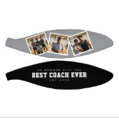 Best Coach Ever 3 Photo Collage Grey & Black ミニバスケットボール (パネル)