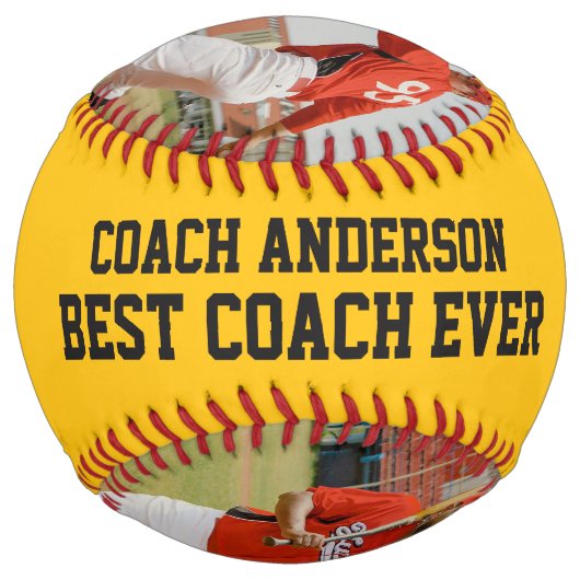 Best Coach Ever Sports Modern Photo Unique Team ソフトボール (正面)