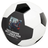 Best Coach Ever Sports Modern Thank You Unique サッカーボール (3/4)