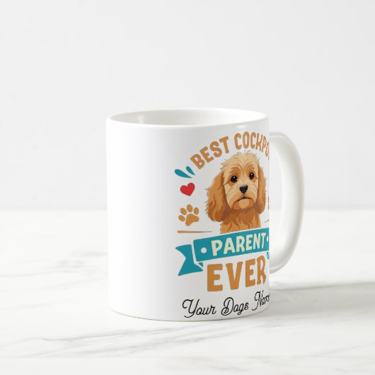 Best Cockapoo Parent Ever Mug コーヒーマグカップ (正面右)