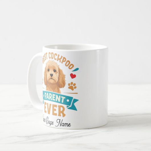 Best Cockapoo Parent Ever Mug コーヒーマグカップ (正面左)