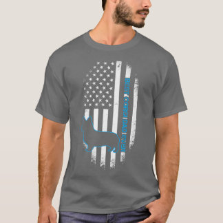 Best Corgi Dad Ever Corgi Dog Father American Flag Tシャツ