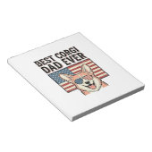Best Corgi Dad Ever Patriotic Vintage Dog Shirt_1 ノートパッド (アングル)