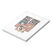 Best Corgi Dad Ever Patriotic Vintage Dog Shirt_1 ノートパッド (回転)