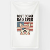 Best Corgi Dad Ever Patriotic Vintage Dog Shirt_1 横断幕 (縦)