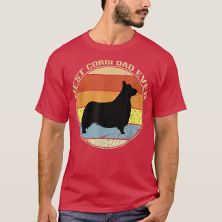 Best Corgi Dad Ever Retro Vintage Tシャツ