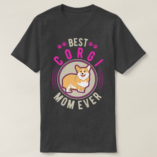 Best Corgi Mom Ever-80 Tシャツ (デザイン正面)