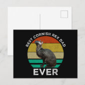 Best Cornish Rex Dad Ever ポストカード (正面/裏面)